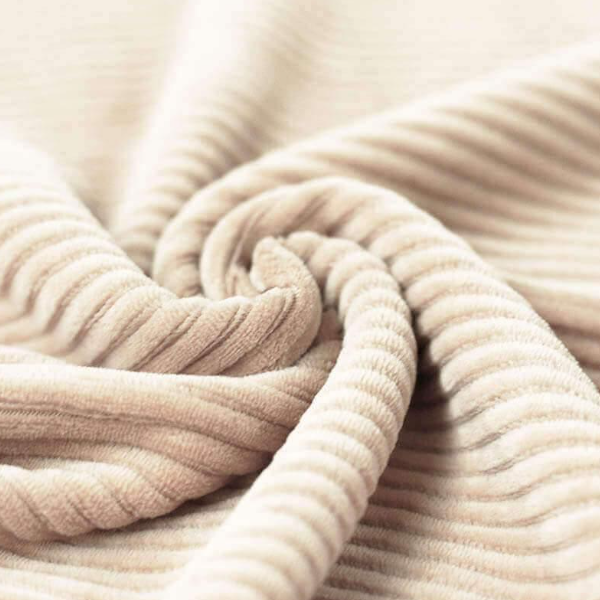 耐磨灯芯绒沙发面料 - 环保活性染色色牢度高，适用于家具软包及抱枕布料