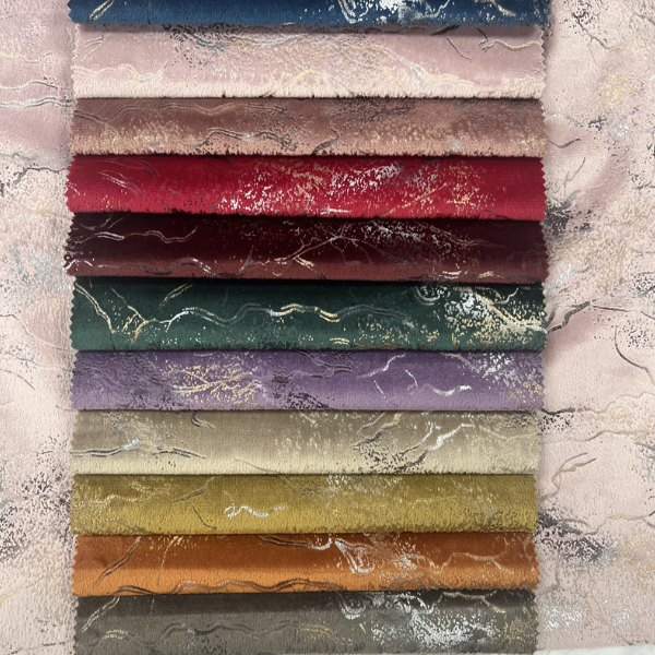 青铜丝绒布料 旗袍汉服斗篷 高级感秋冬服装面料 柔软抗皱